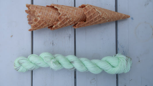 MINT CHOC CHIP Handdyed Yarn from The Ice Cream Collection // Dyed to Order