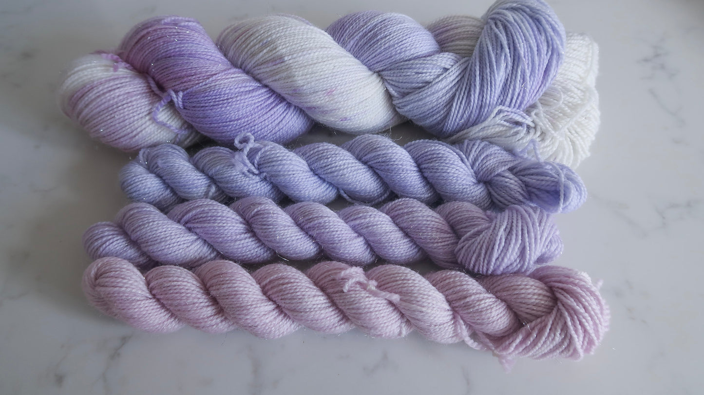 TWILIGHT GLOW SOCK SET BUNDLE Handdyed Yarn from The WINTER SKIES Collection