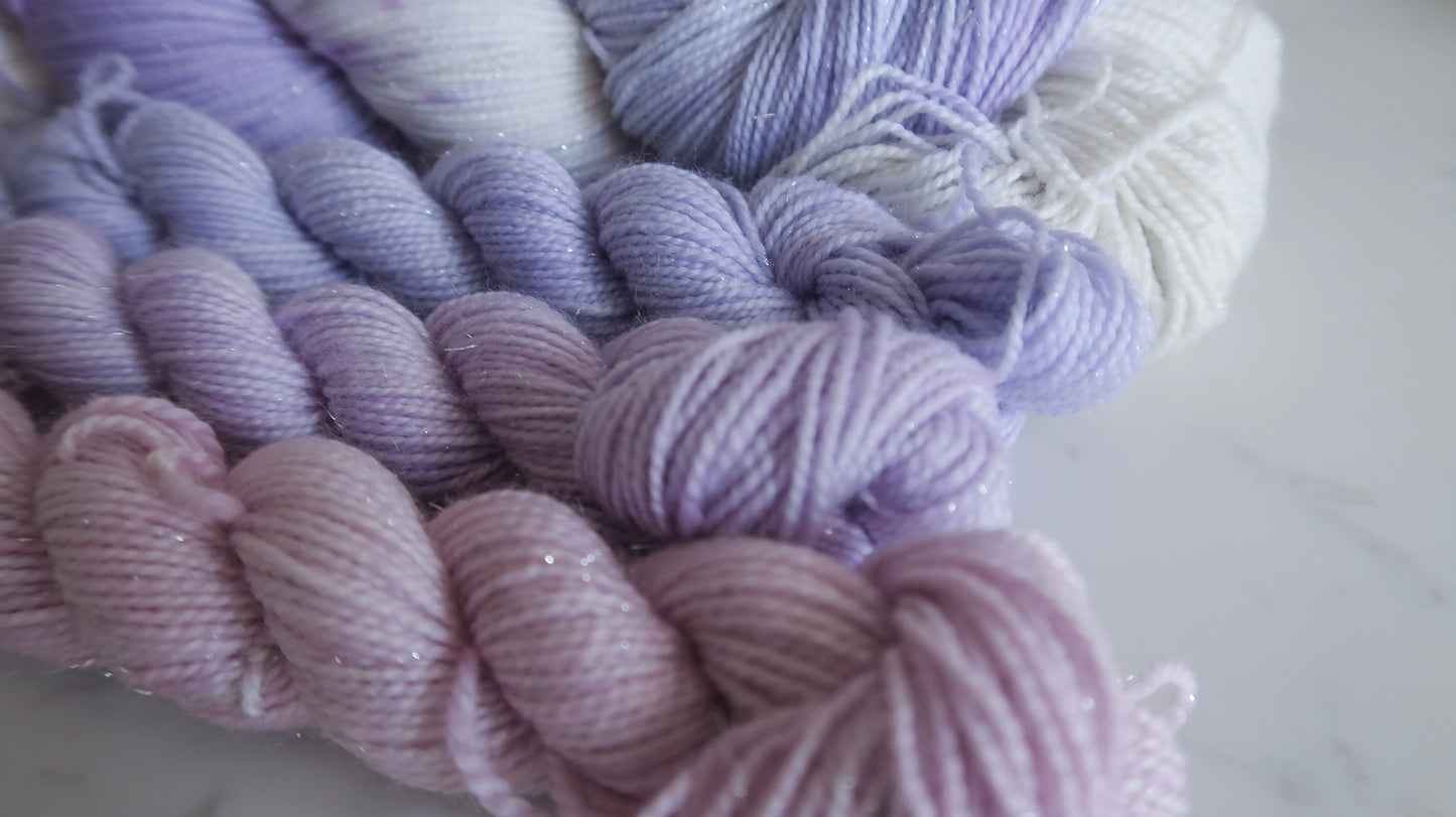 TWILIGHT GLOW SOCK SET BUNDLE Handdyed Yarn from The WINTER SKIES Collection