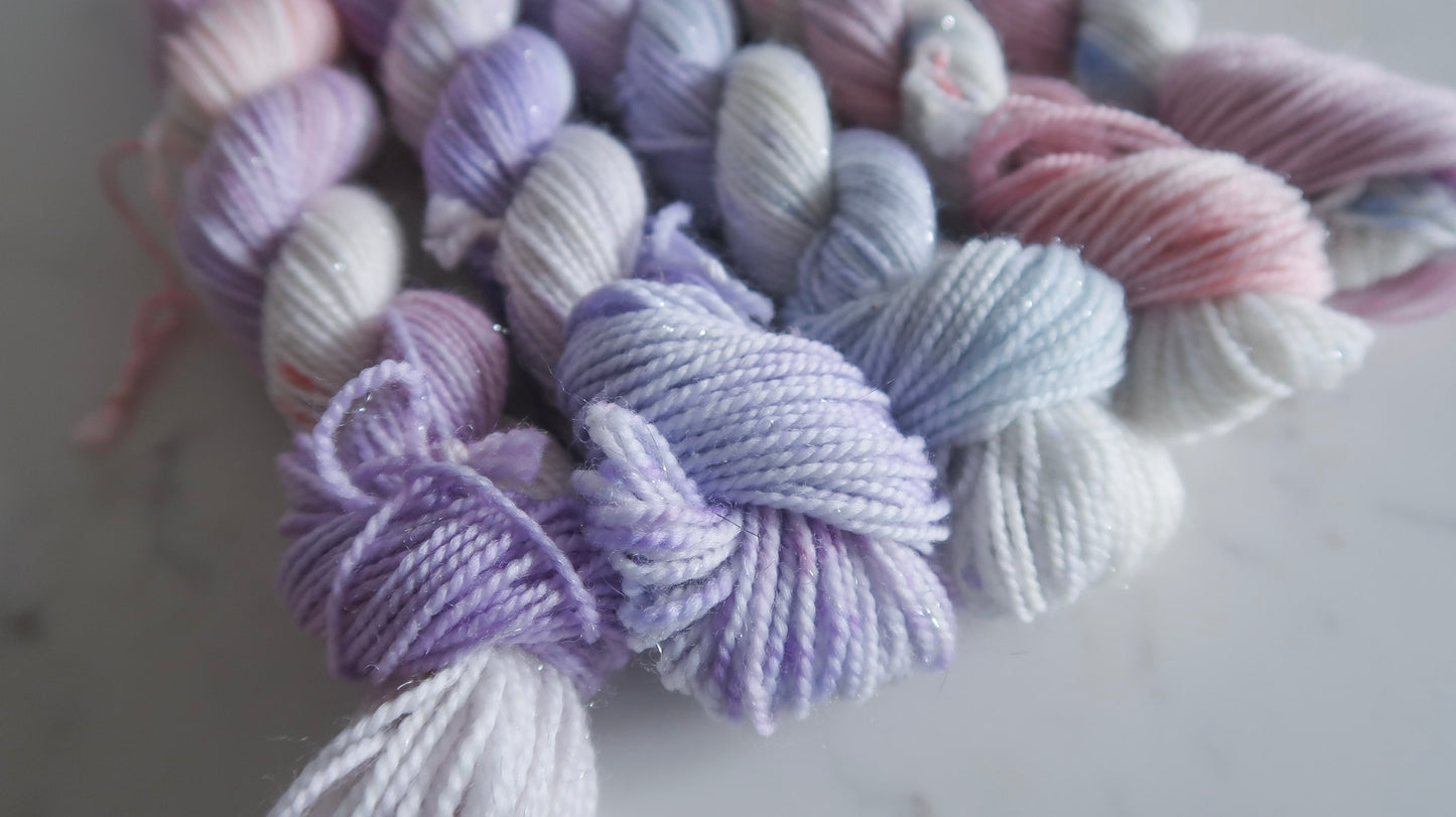 MINIS BUNDLE Handdyed Yarn from The WINTER SKIES Collection
