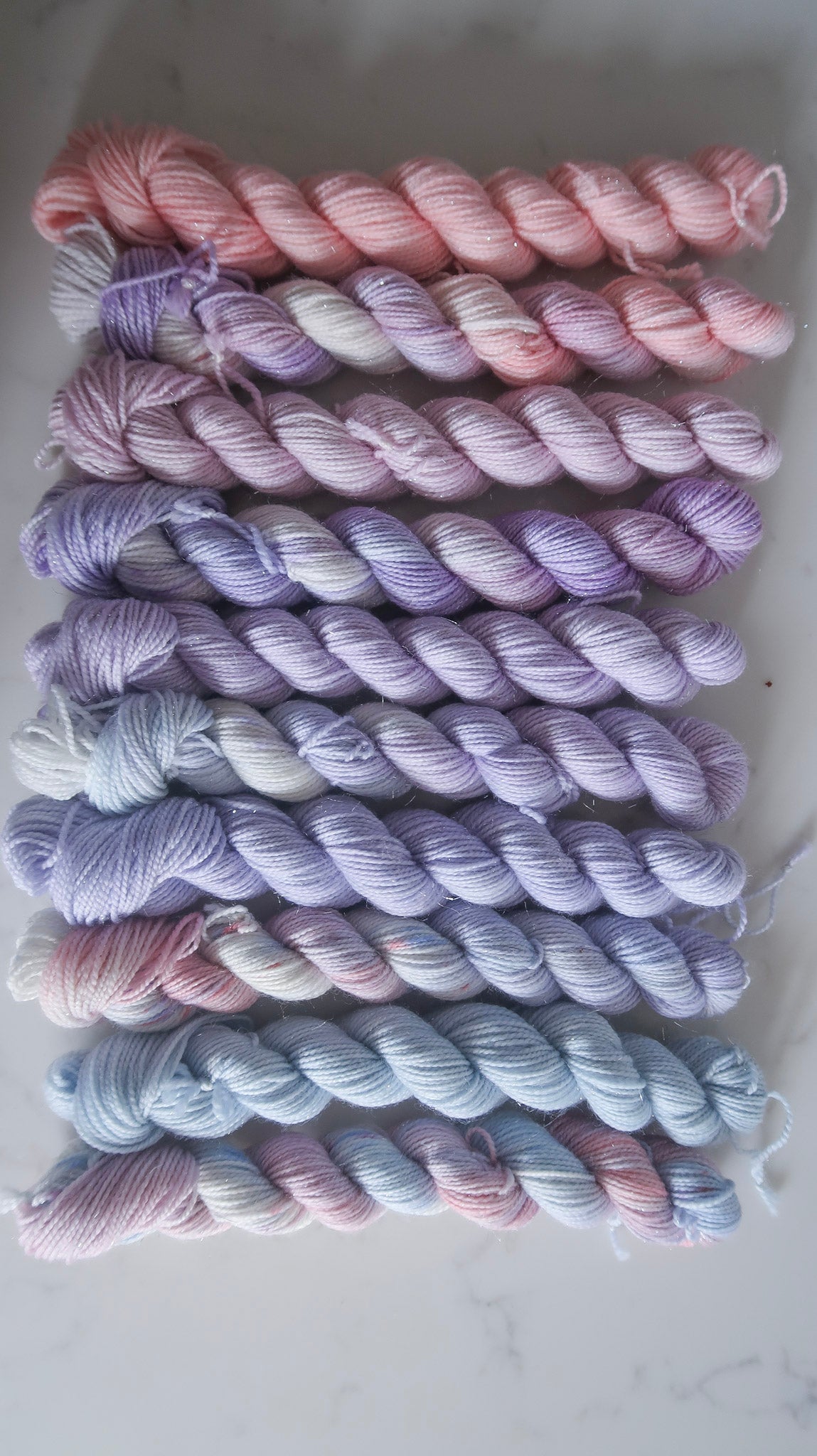 MINIS BUNDLE Handdyed Yarn from The WINTER SKIES Collection
