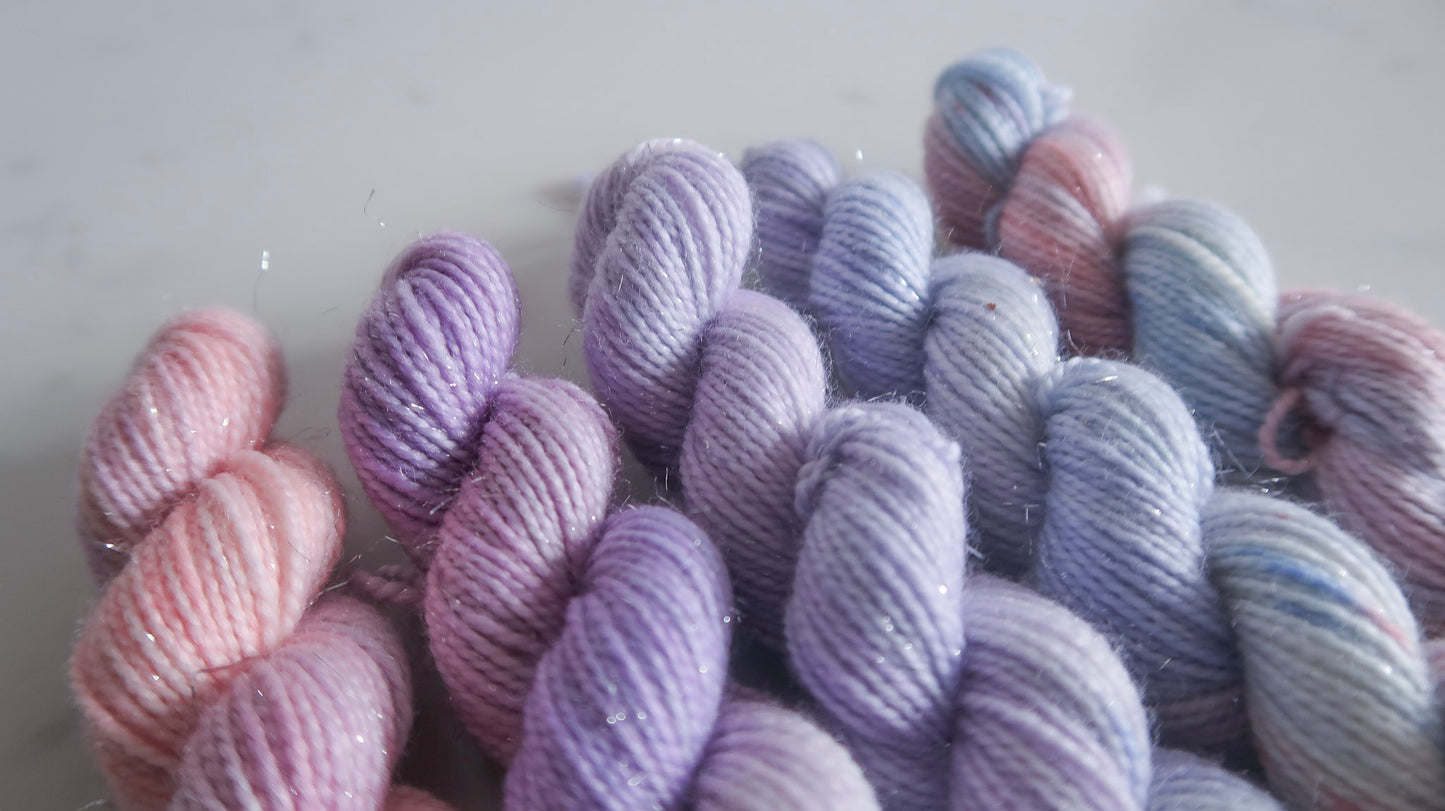 MINIS BUNDLE Handdyed Yarn from The WINTER SKIES Collection