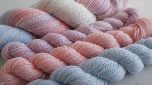 AURORA'S WHISPER SOCK SET BUNDLE Handdyed Yarn from The WINTER SKIES Collection
