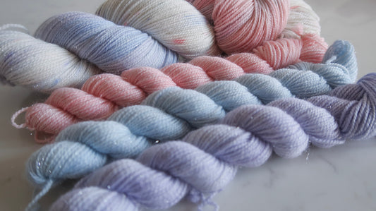 SUGARPLUM SUNSET SOCK SET BUNDLE Handdyed Yarn from The WINTER SKIES Collection
