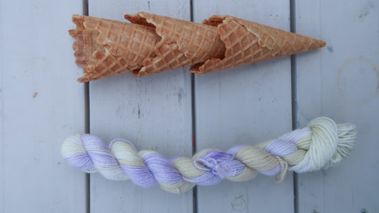 LAVENDER AND HONEY Handdyed Yarn from The Ice Cream Collection // Dyed to Order