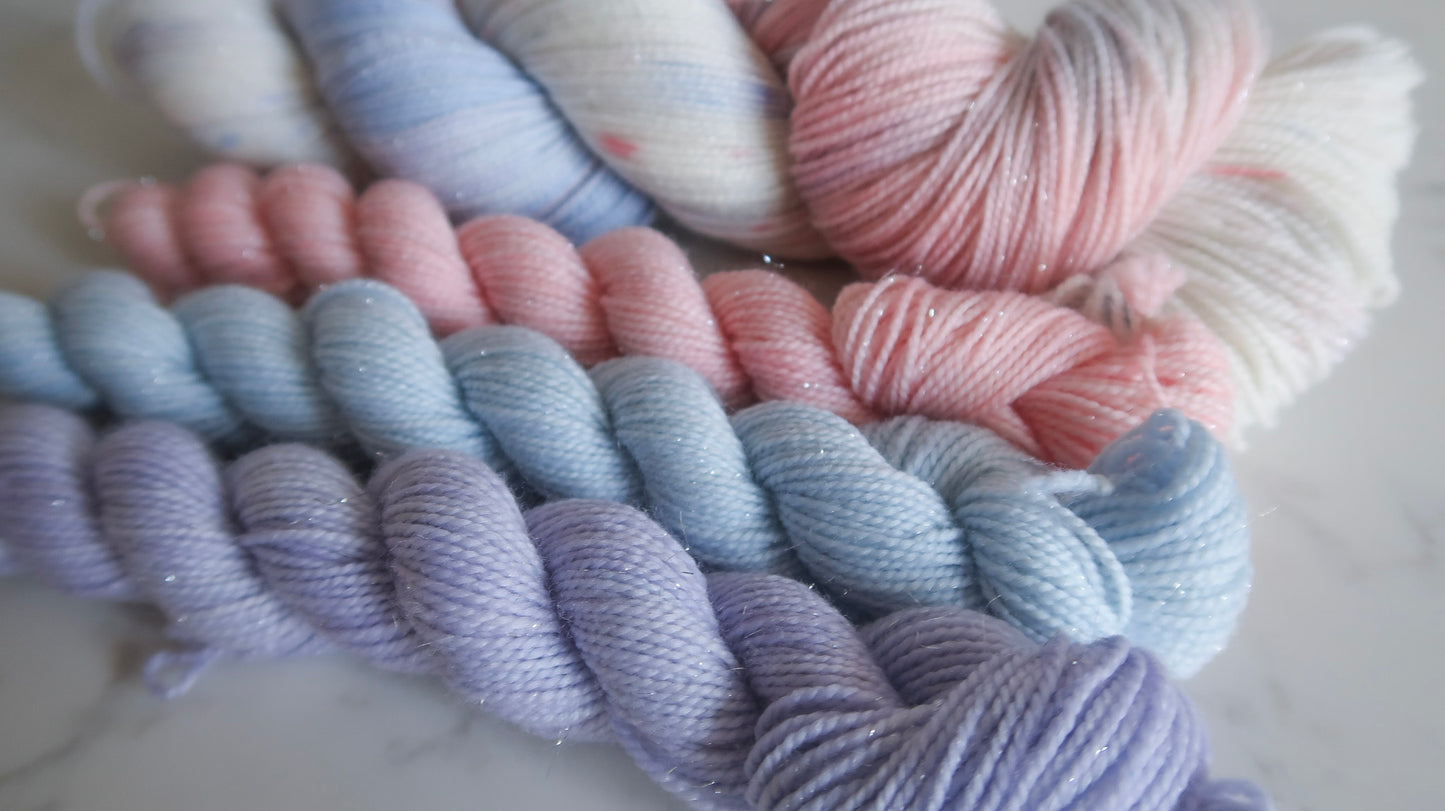 SUGARPLUM SUNSET SOCK SET BUNDLE Handdyed Yarn from The WINTER SKIES Collection