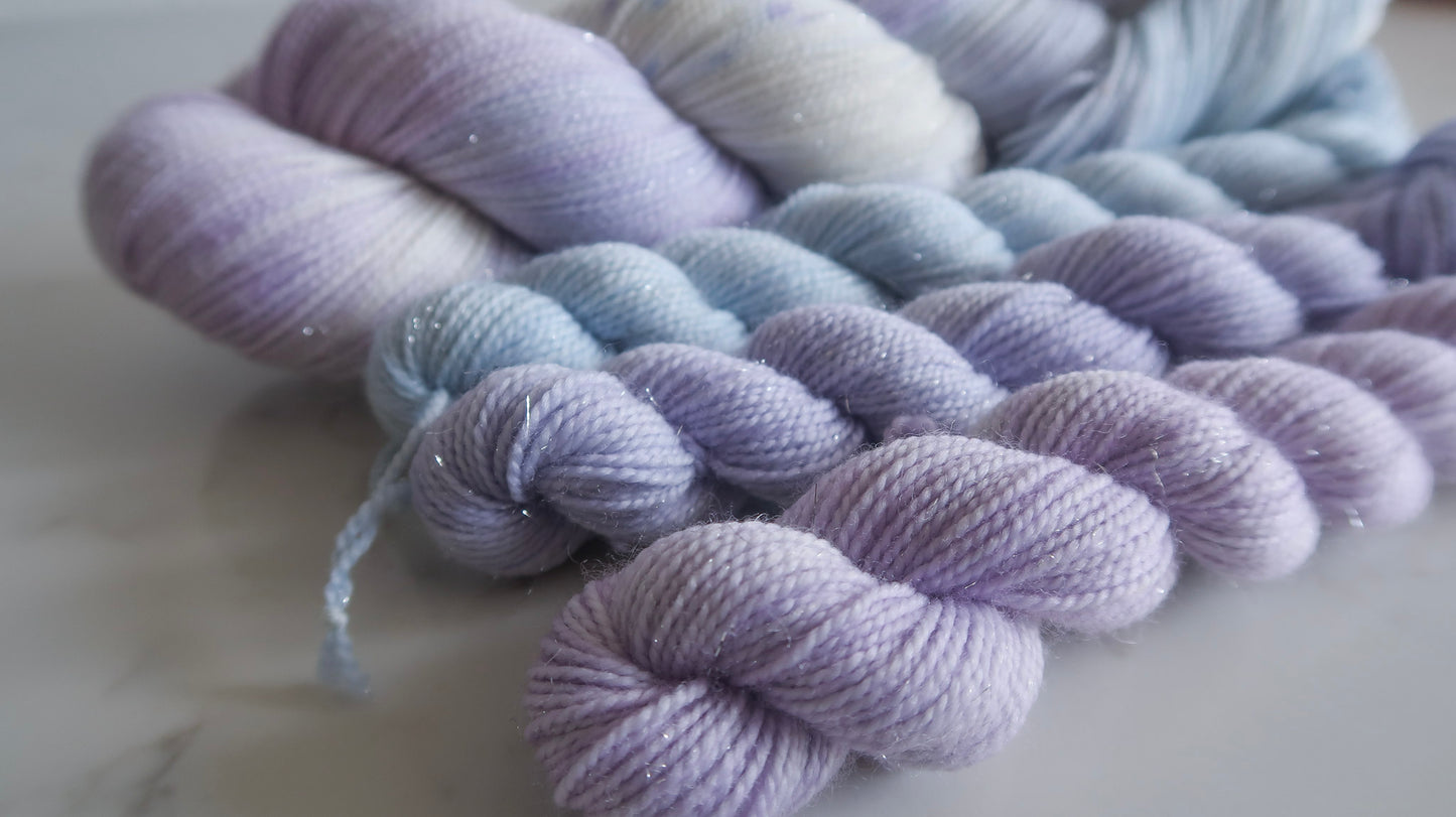 FADING DUSK SOCK SET BUNDLE Handdyed Yarn from The WINTER SKIES Collection