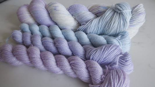 FADING DUSK SOCK SET BUNDLE Handdyed Yarn from The WINTER SKIES Collection