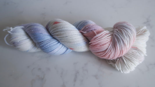 SUGARPLUM SUNSET SOCK SET BUNDLE Handdyed Yarn from The WINTER SKIES Collection