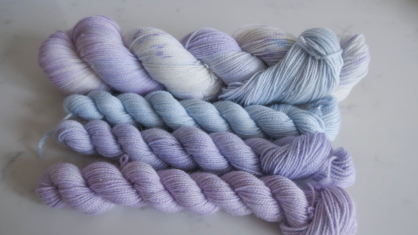 FADING DUSK SOCK SET BUNDLE Handdyed Yarn from The WINTER SKIES Collection