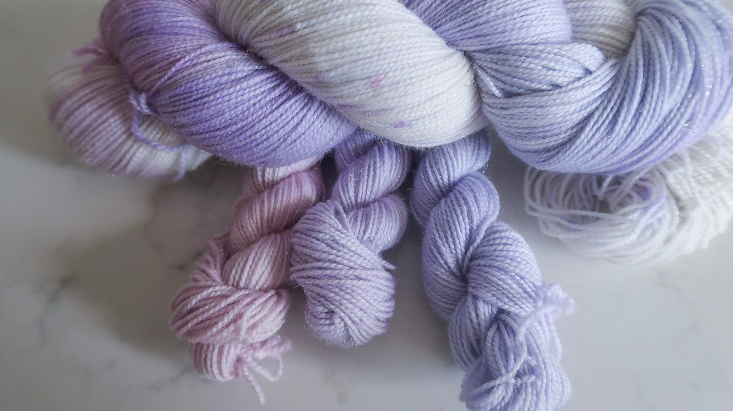 TWILIGHT GLOW SOCK SET BUNDLE Handdyed Yarn from The WINTER SKIES Collection