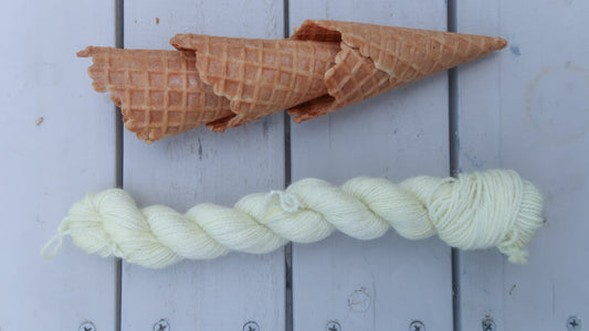 VANILLA Handdyed Yarn from The Ice Cream Collection // Dyed to Order