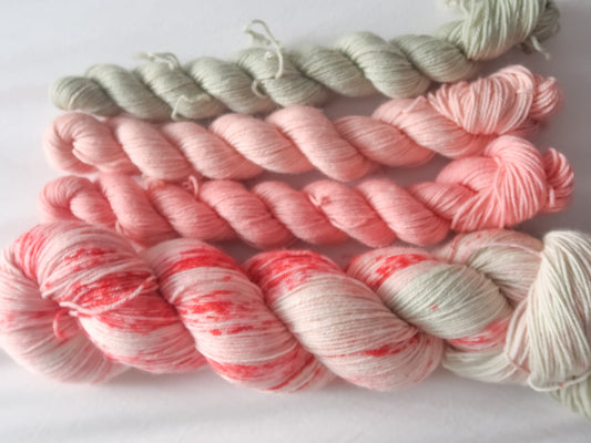 AUTUMN POSY Sock Set Bundle Handdyed Yarn from The Last Rose Collection