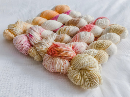 The Festive Tipple Collection Bundle Handdyed Yarn, sock, sparkle, DK