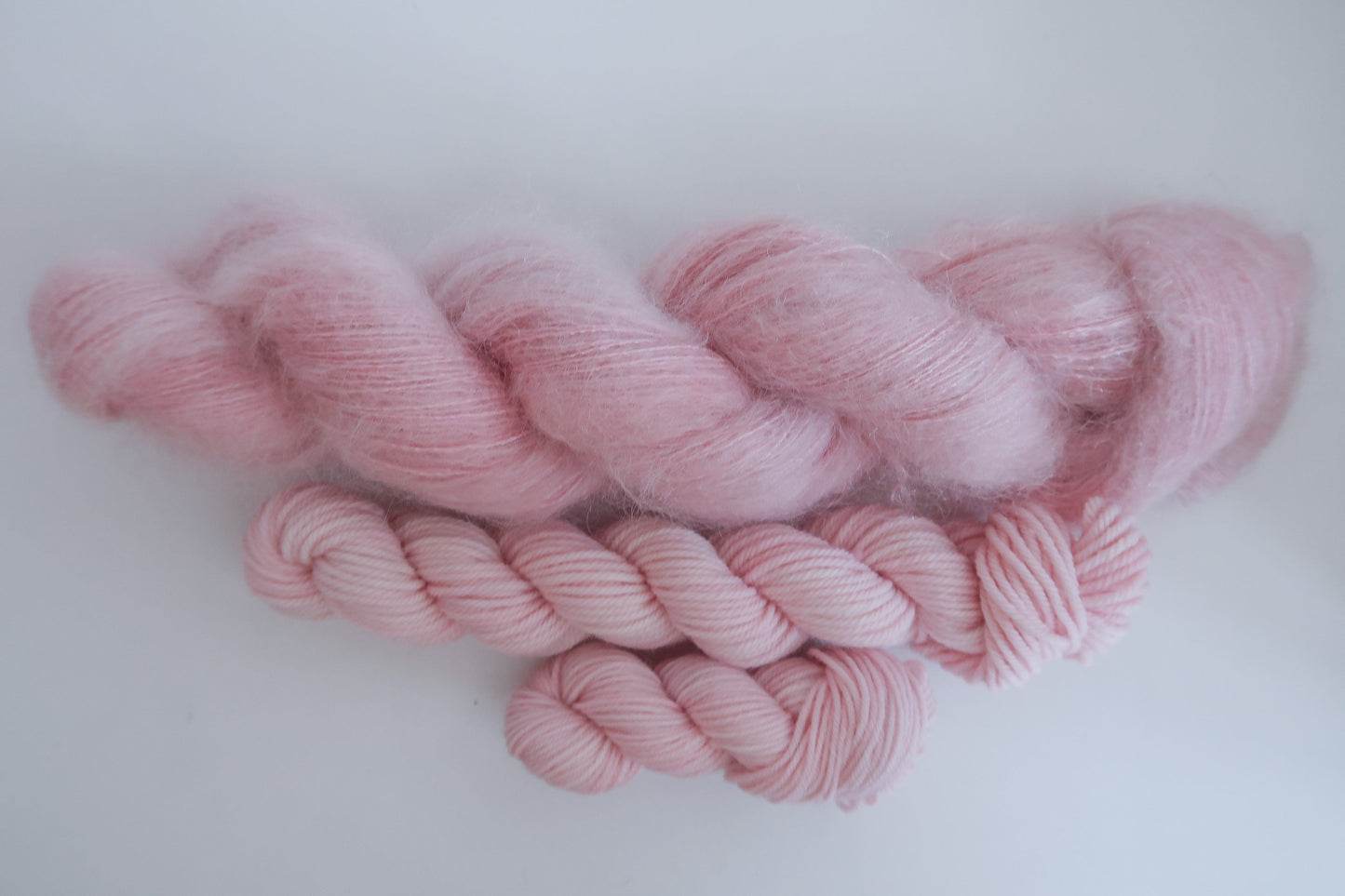 Dried Hydrangea // HANDDYED YARN sock, dk, sparkle sock, mohair, suri, pink, pastel pink, light pink, pastel yarn, custom yarn