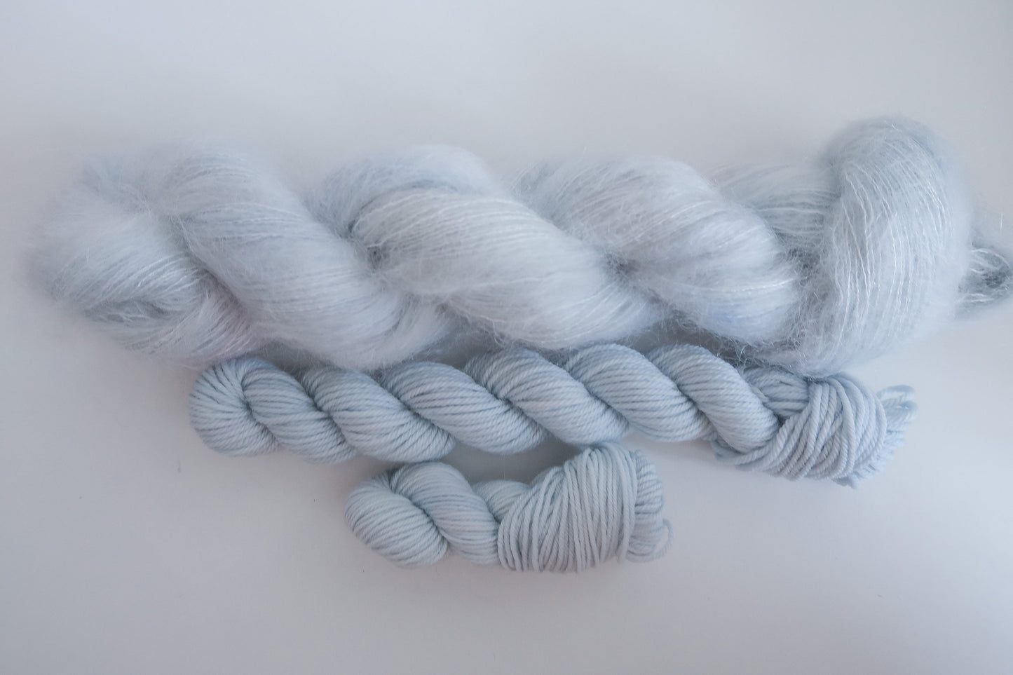 Crown Prince // HANDDYED YARN sock, dk, sparkle sock, suri silk, alpaca, kid silk, mohair, blue, grey, silver, gold, pastel, custom yarn