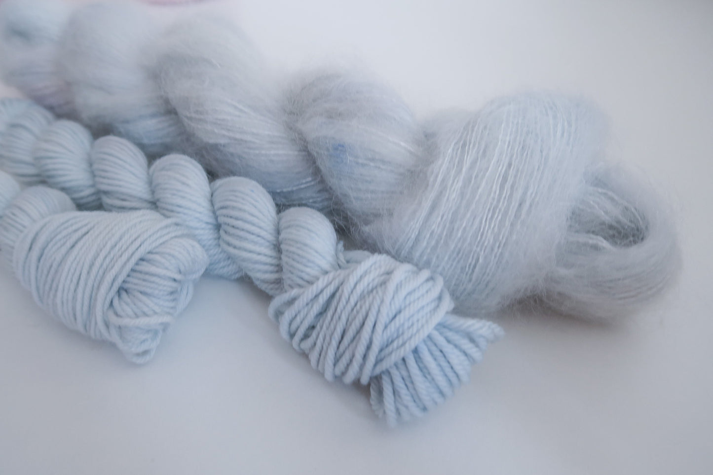 Crown Prince // HANDDYED YARN sock, dk, sparkle sock, suri silk, alpaca, kid silk, mohair, blue, grey, silver, gold, pastel, custom yarn
