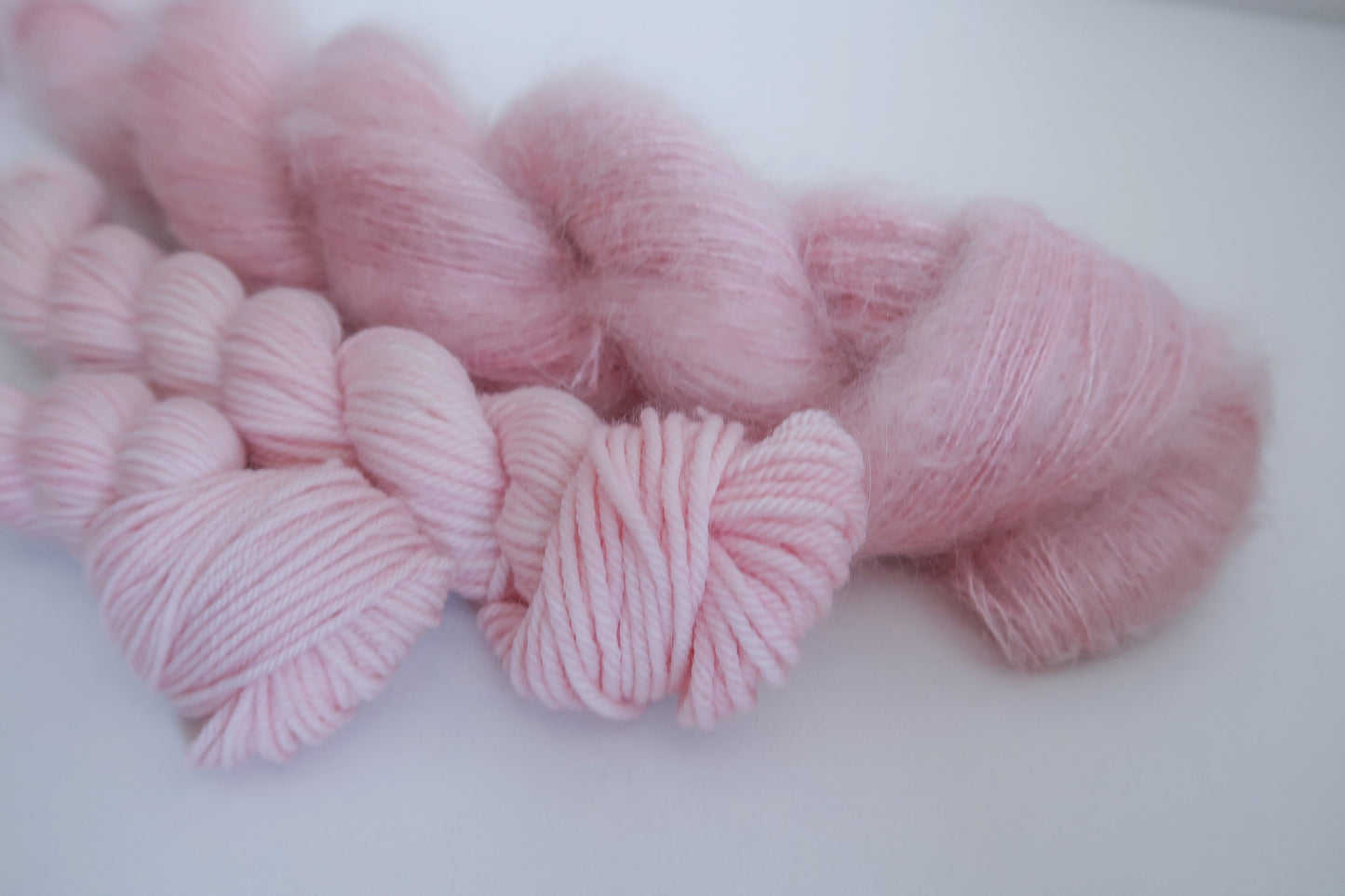 Dried Hydrangea // HANDDYED YARN sock, dk, sparkle sock, mohair, suri, pink, pastel pink, light pink, pastel yarn, custom yarn