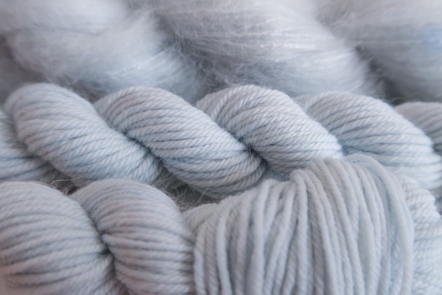 Crown Prince // HANDDYED YARN sock, dk, sparkle sock, suri silk, alpaca, kid silk, mohair, blue, grey, silver, gold, pastel, custom yarn