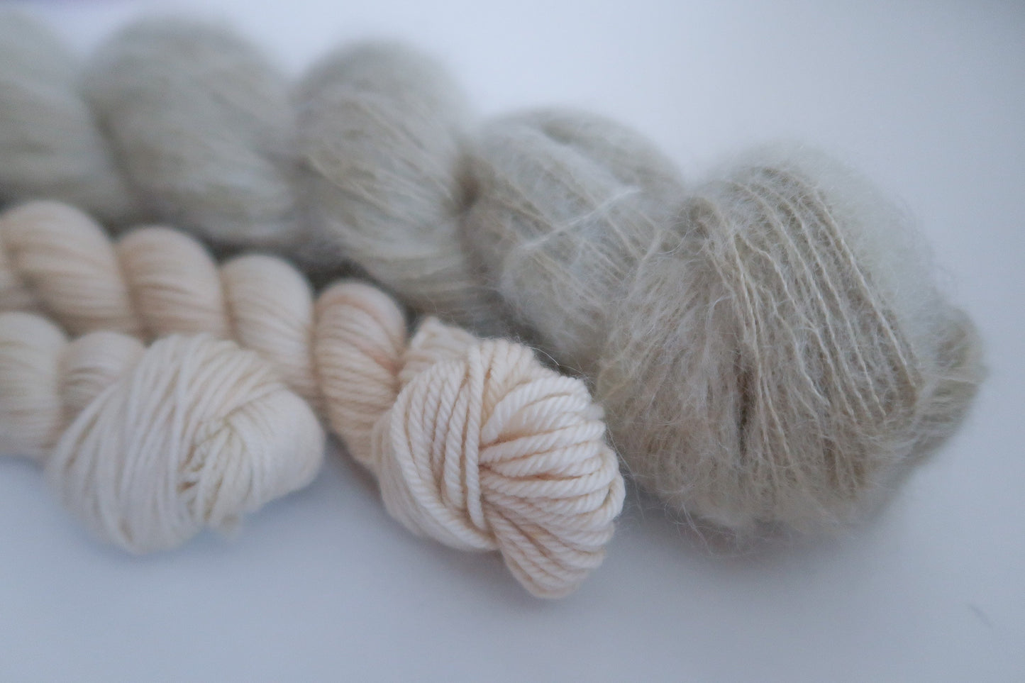 Kiln Dried Firewood // HANDDYED YARN sock, dk, sparkle sock, mohair, suri, beige yarn, light brown, brown yarn, pastel yarn, custom yarn