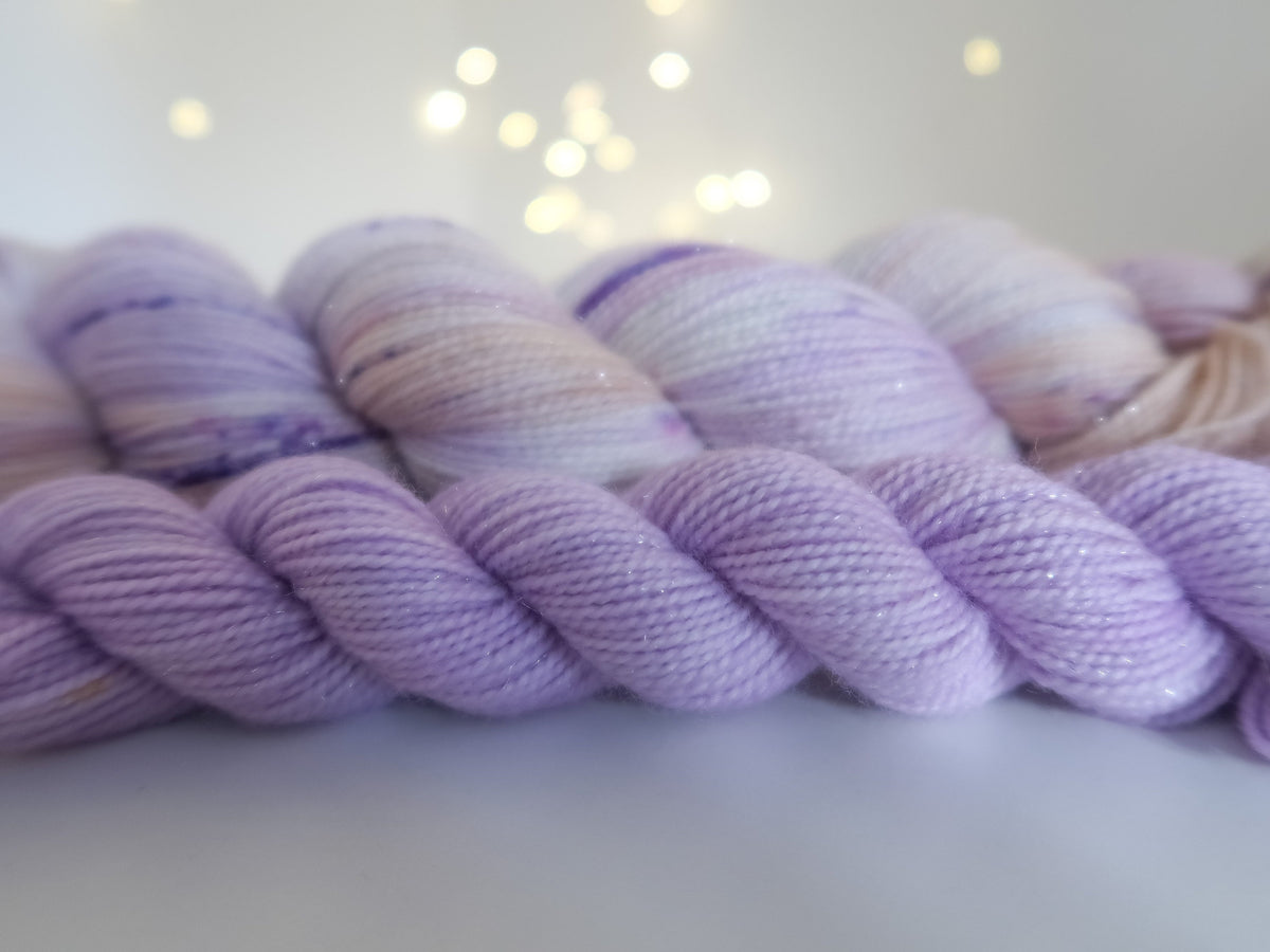 Princess Clara Sock Set A from The Nutcracker and the Four Realms Handdyed Yarn, sock, sparkle, DK, dyed to order