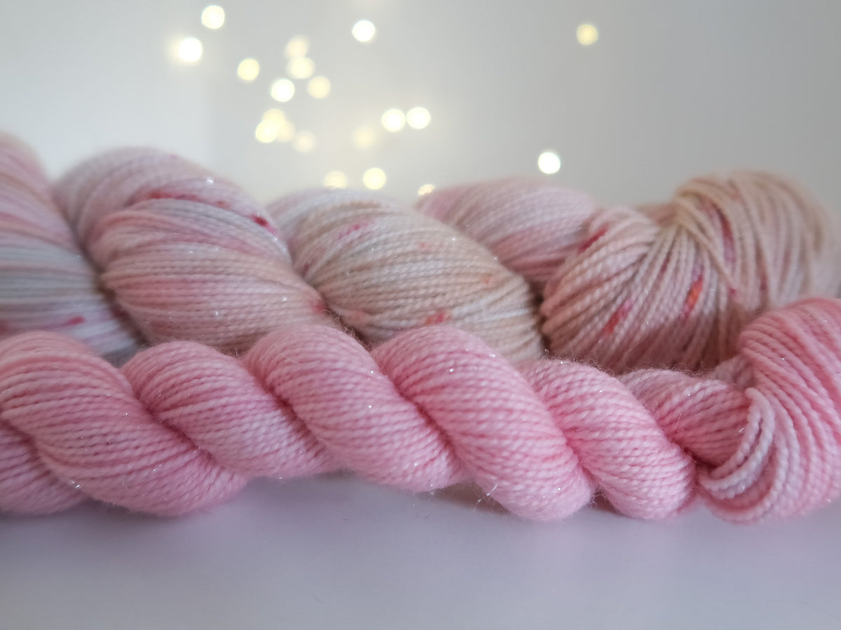 Land of Sweets Sock Set A from The Nutcracker and the Four Realms Handdyed Yarn, sock, sparkle, DK, dyed to order