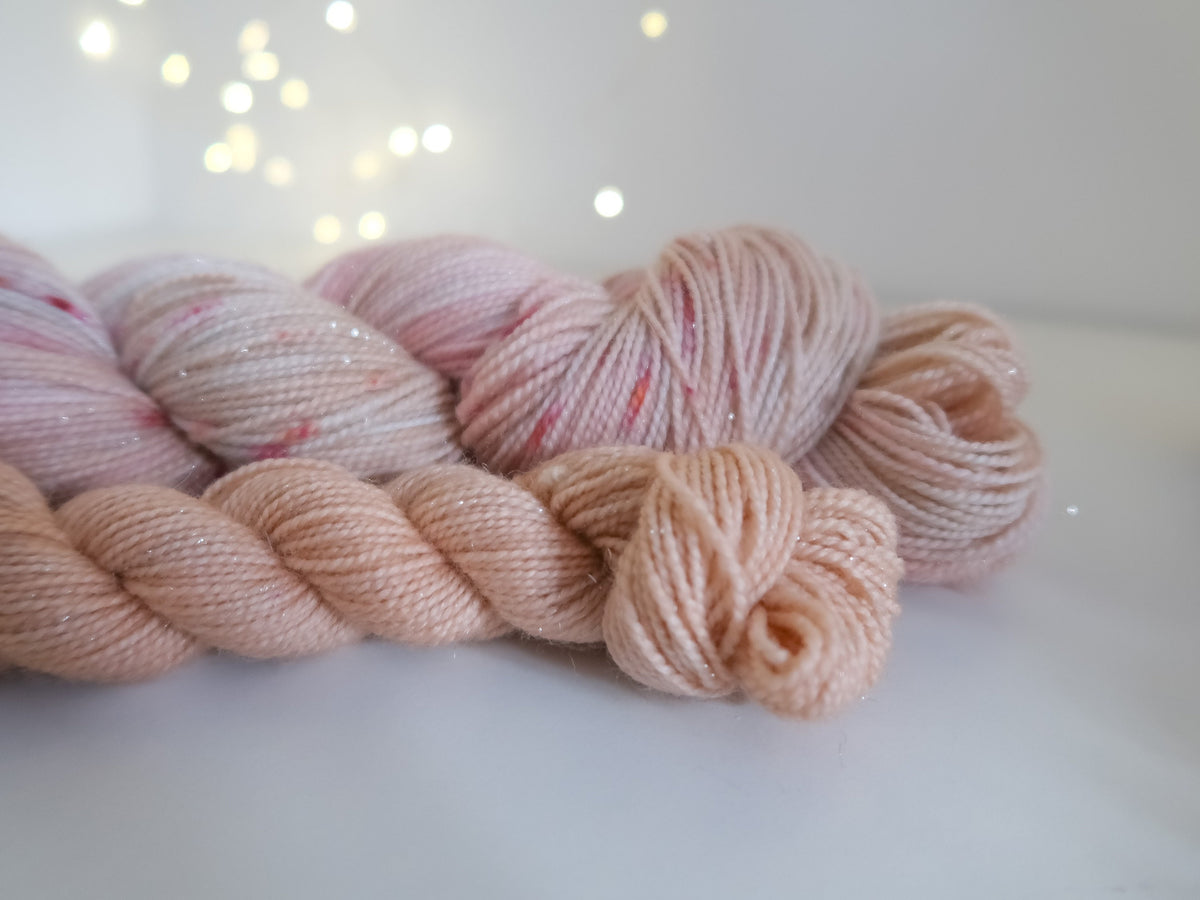 Land of Sweets Sock Set B from The Nutcracker and the Four Realms Handdyed Yarn, sock, sparkle, DK, dyed to order