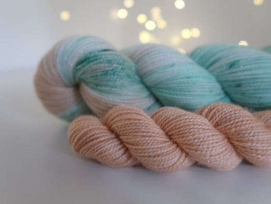 Land of Flowers Sock Set B from The Nutcracker and the Four Realms Handdyed Yarn, sock, sparkle, DK, dyed to order