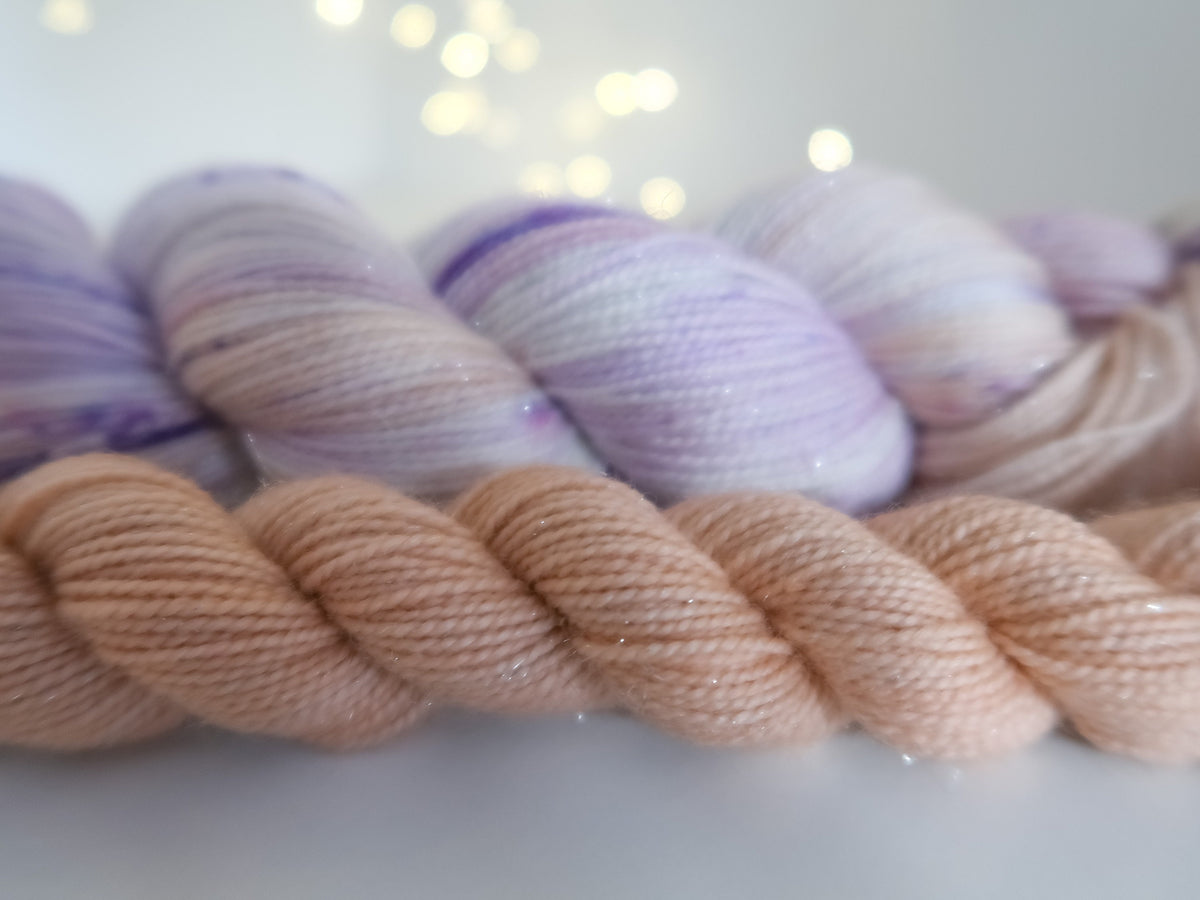 Princess Clara Sock Set B from The Nutcracker and the Four Realms Handdyed Yarn, sock, sparkle, DK, dyed to order