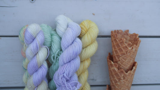 MODERN FLAVOURS MINIS BUNDLE Handdyed Yarn from The Ice Cream Collection // Dyed to Order