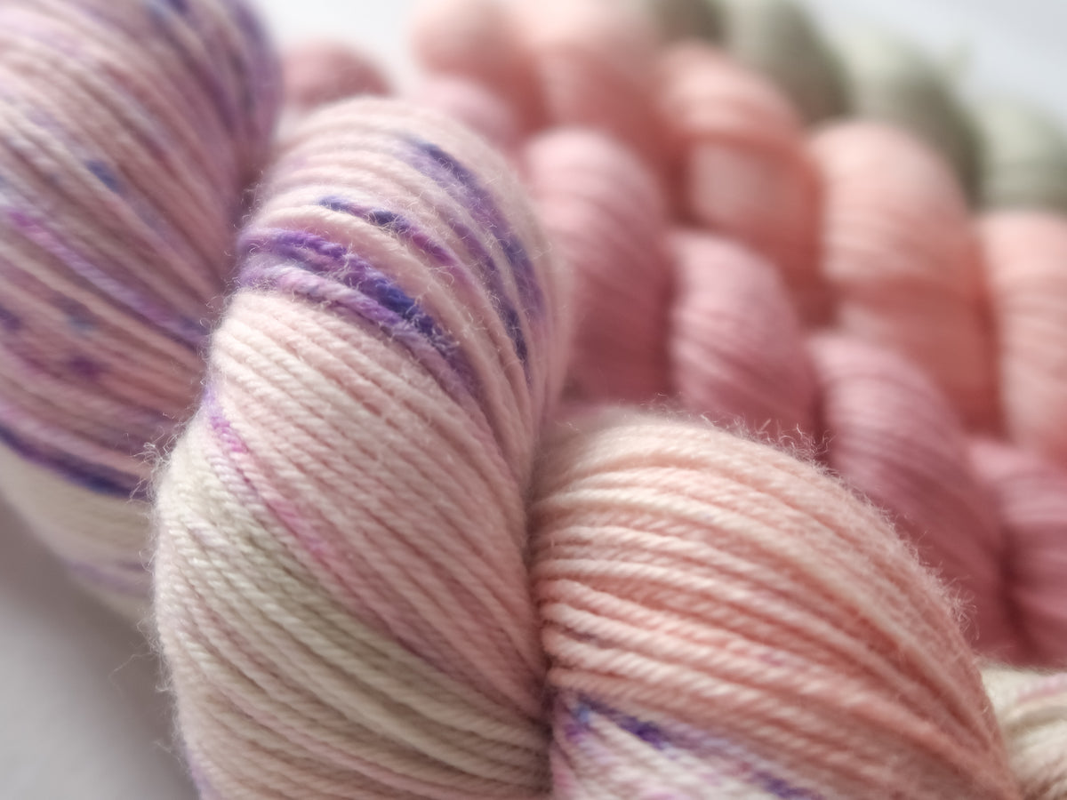 VIOLET MOONLIGHT Sock Set Bundle Handdyed Yarn from The Last Rose Collection