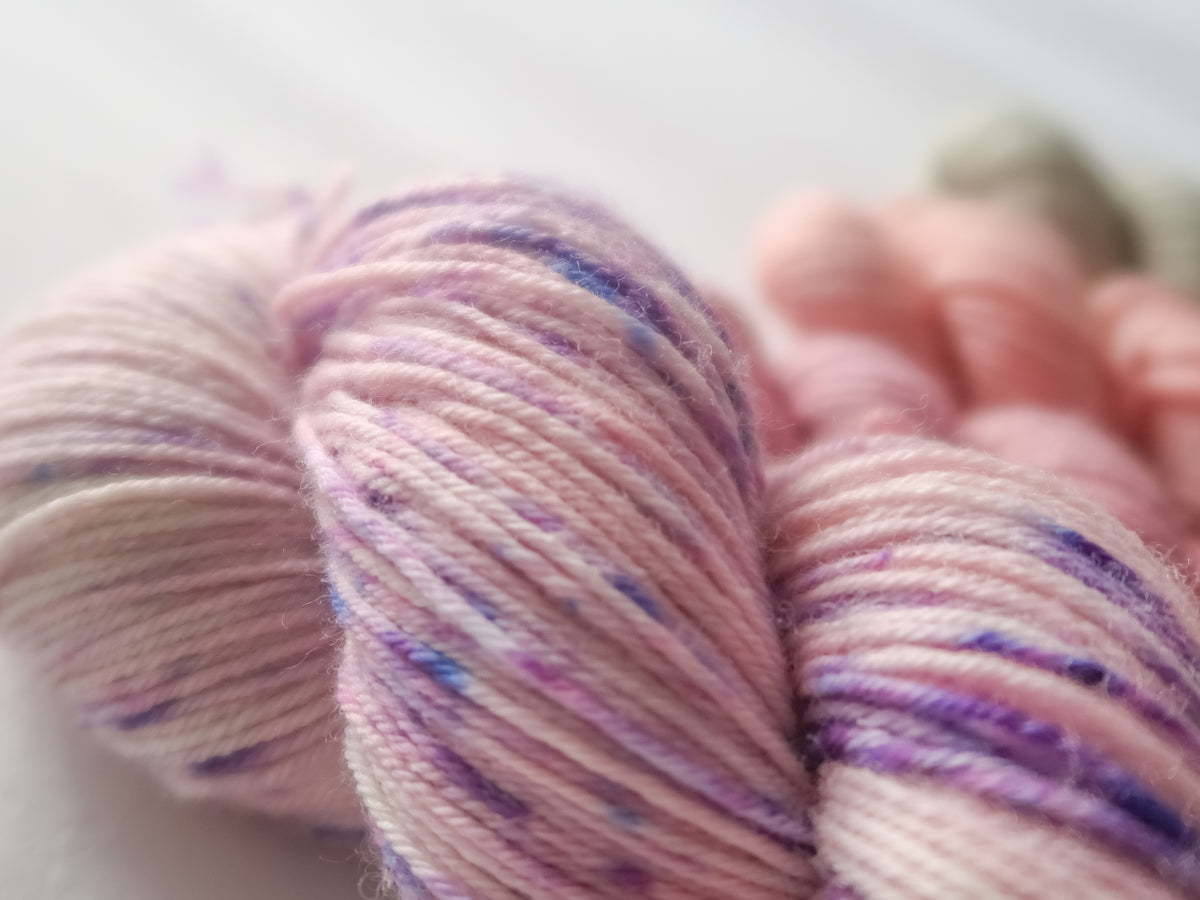 VIOLET MOONLIGHT Sock Set Bundle Handdyed Yarn from The Last Rose Collection