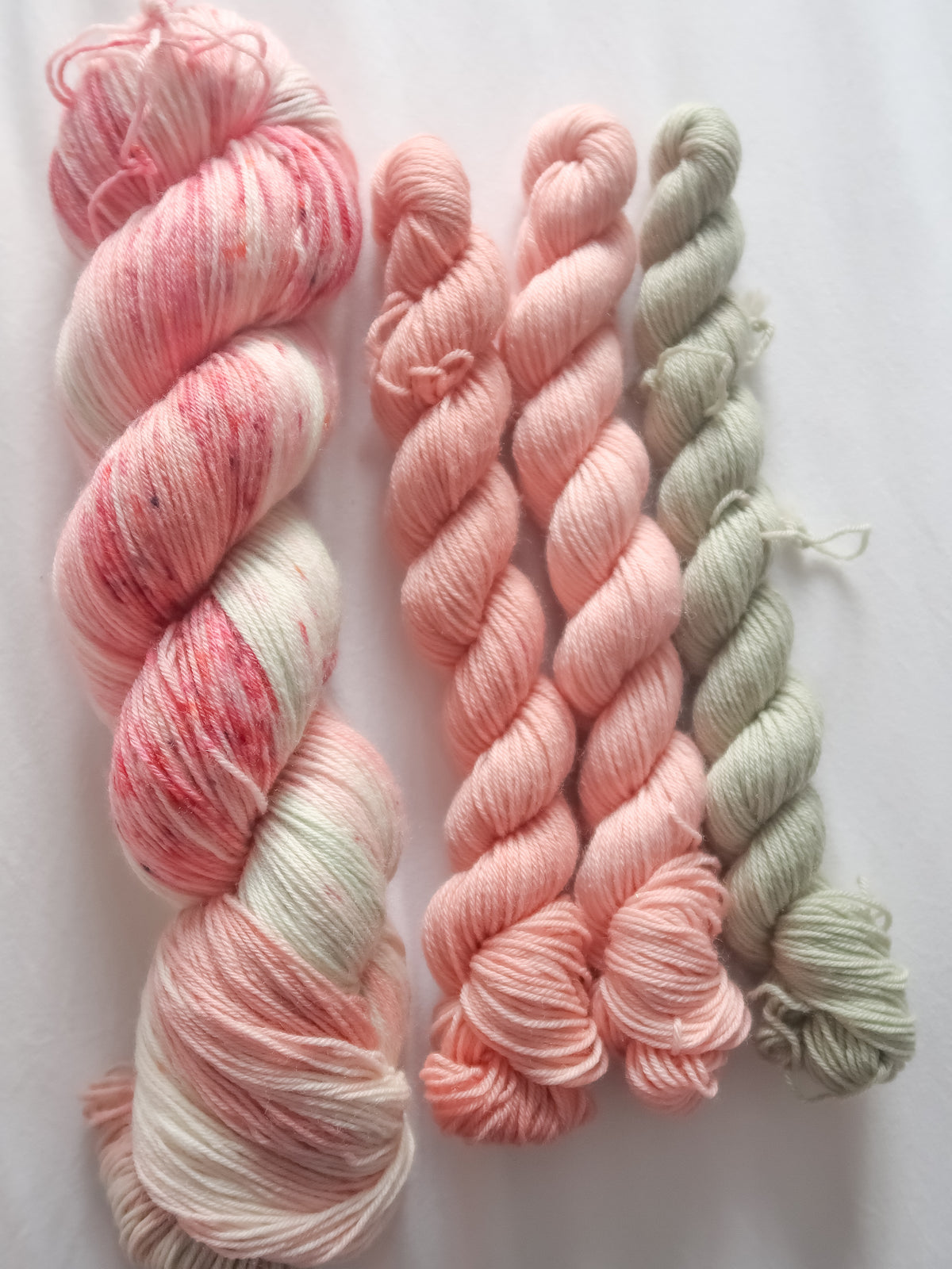 SWEETHEART BLOOMS Sock Set Bundle Handdyed Yarn from The Last Rose Collection
