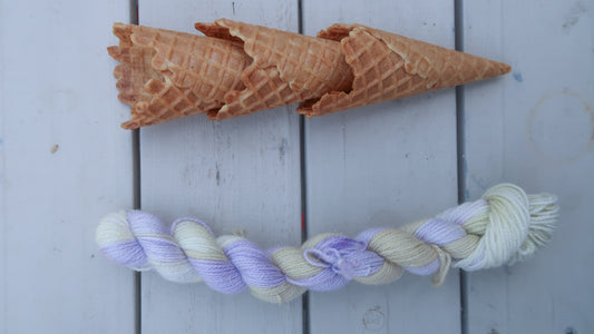 LAVENDER AND HONEY Handdyed Yarn from The Ice Cream Collection // Dyed to Order