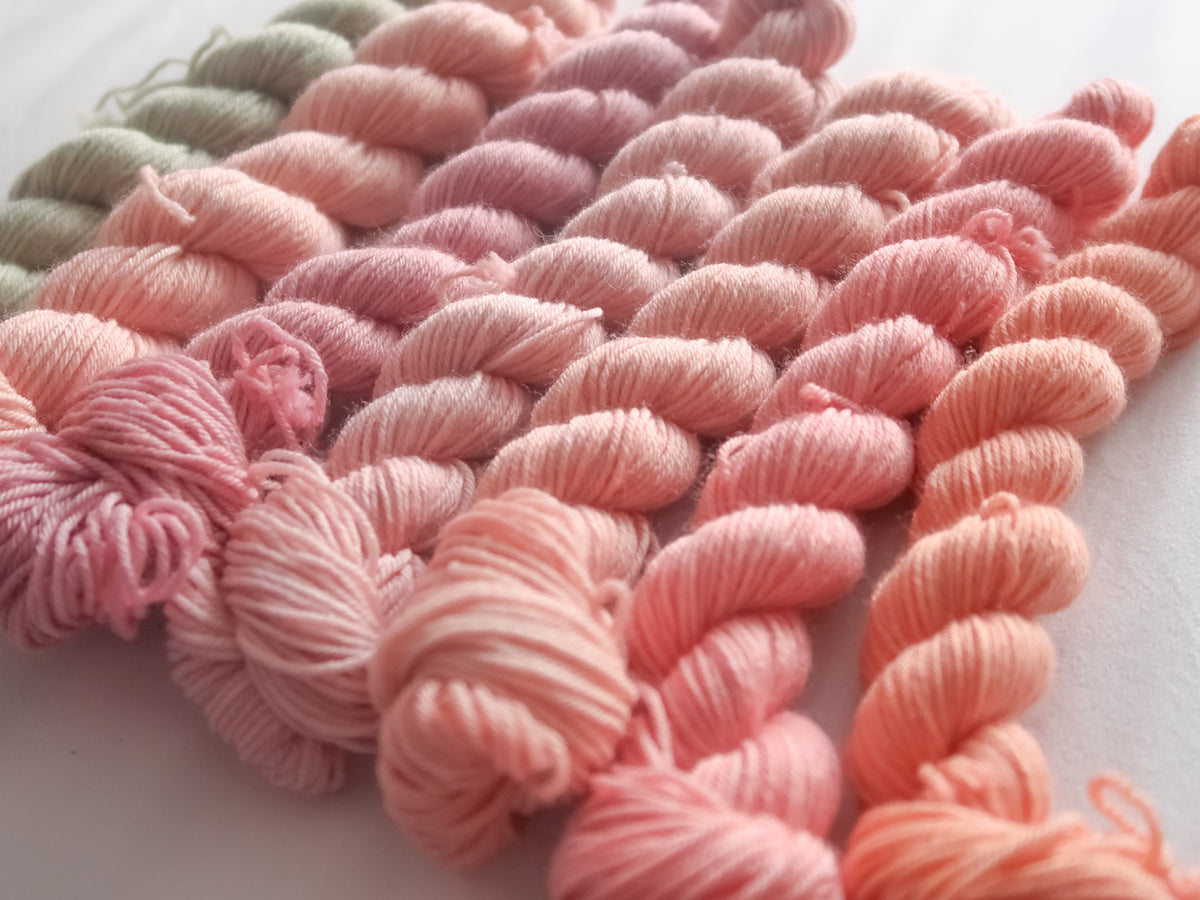 THE LAST ROSE Semi-Solid Minis Bundle Handdyed Yarn from The Last Rose Collection