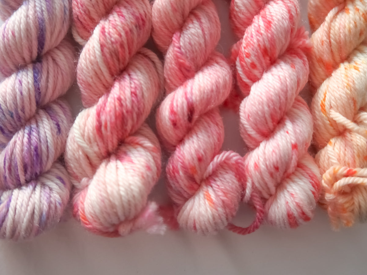 THE LAST ROSE Minis Bundle Handdyed Yarn from The Last Rose Collection