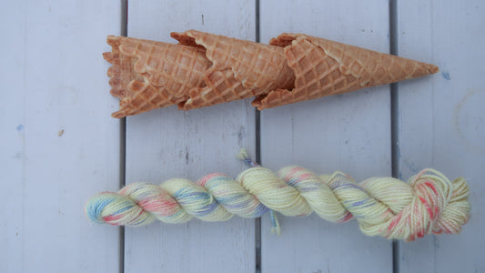BIRTHDAY CAKE Handdyed Yarn from The Ice Cream Collection // Dyed to Order