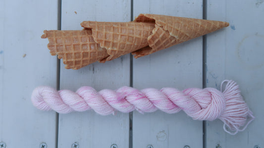 STRAWBERRY SWIRL Handdyed Yarn from The Ice Cream Collection // Dyed to Order
