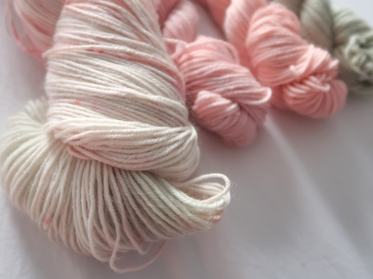 FADING BOUQUET Sock Set Bundle Handdyed Yarn from The Last Rose Collection