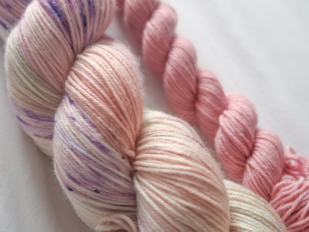 VIOLET MOONLIGHT Sock Set Bundle Handdyed Yarn from The Last Rose Collection