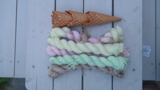CLASSICS MINIS BUNDLE Handdyed Yarn from The Ice Cream Collection // Dyed to Order