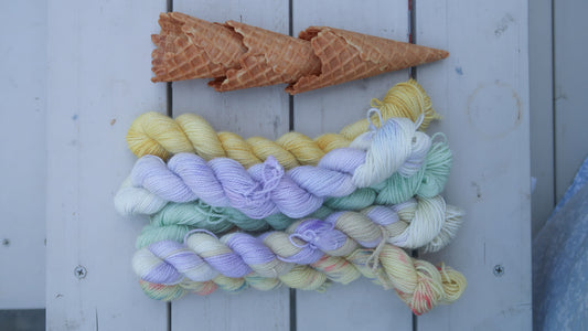 MODERN FLAVOURS MINIS BUNDLE Handdyed Yarn from The Ice Cream Collection // Dyed to Order