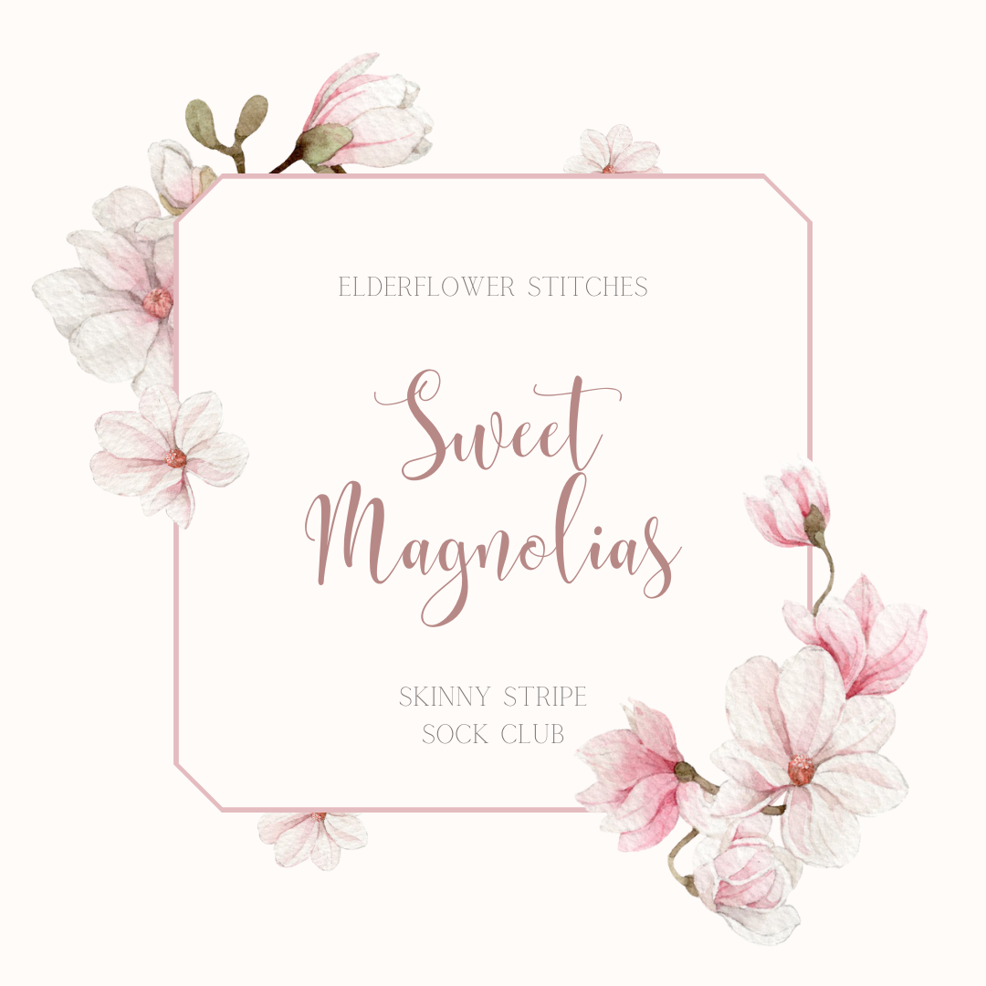 MONTH 4 APRIL Sweet Magnolia's Skinny Stripe Sock Club
