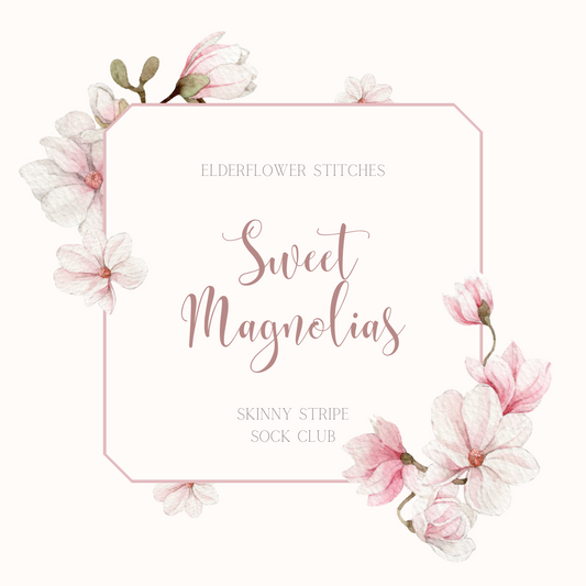 ACCESSORIES PROJECT BAG Sweet Magnolia's Skinny Stripe Sock Club