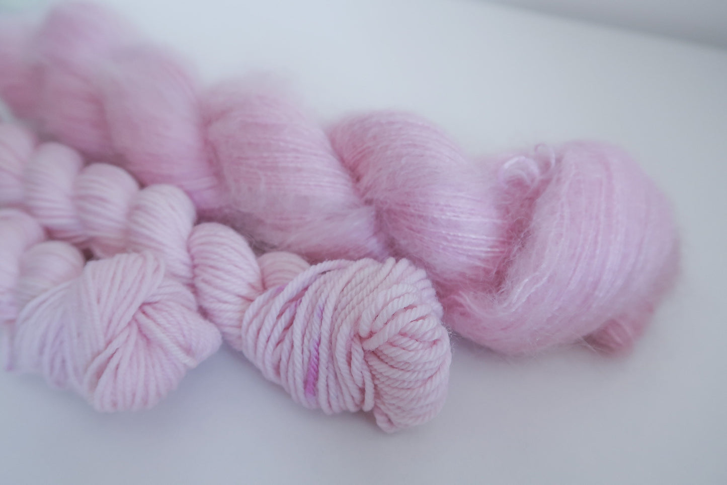 Blackberry Stains // HANDDYED YARN sock, dk, sparkle sock, mohair, suri, pink, purple, lilac, violet, pastel yarn, custom yarn