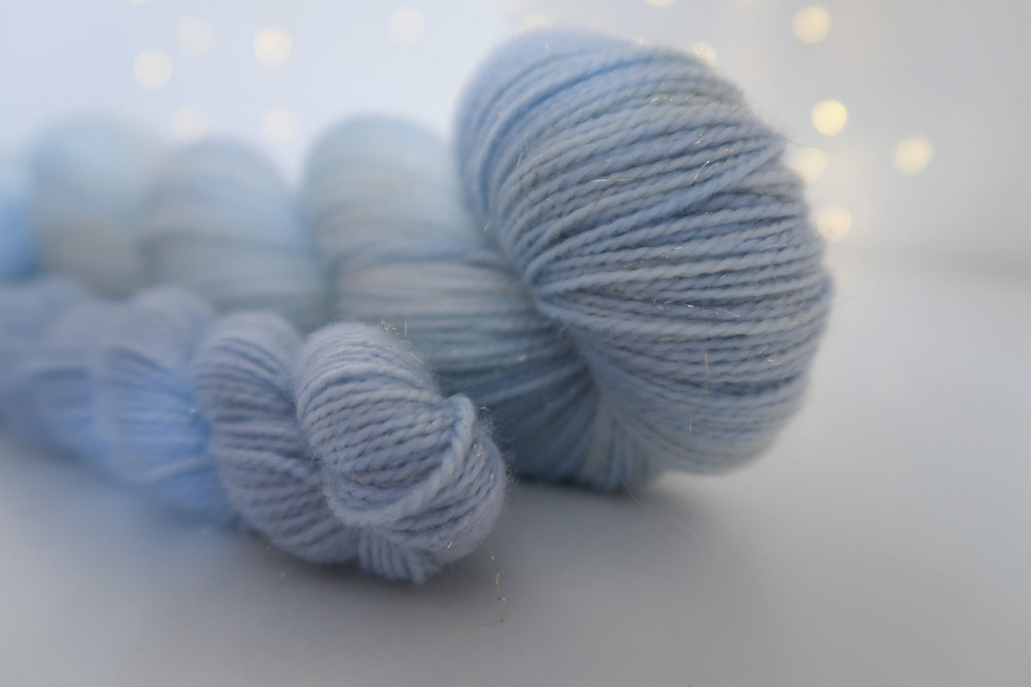 China Blue Sock Set // HANDDYED YARN sock, dk, sparkle sock, pastel yarn, custom yarn