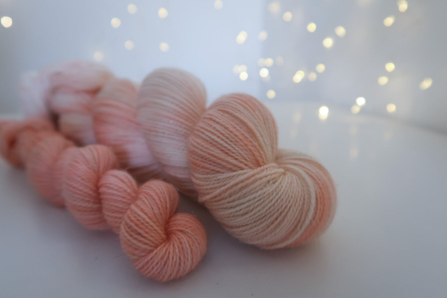 Apricot Pavlova Sock Set // HANDDYED YARN sock, dk, sparkle sock, pastel yarn, custom yarn