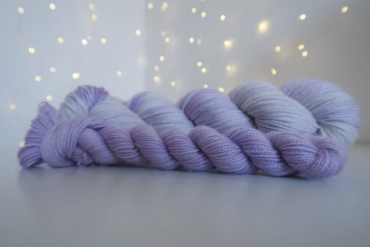 Grape Soda Club Sock Set // HANDDYED YARN sock, dk, sparkle sock, pastel yarn, custom yarn