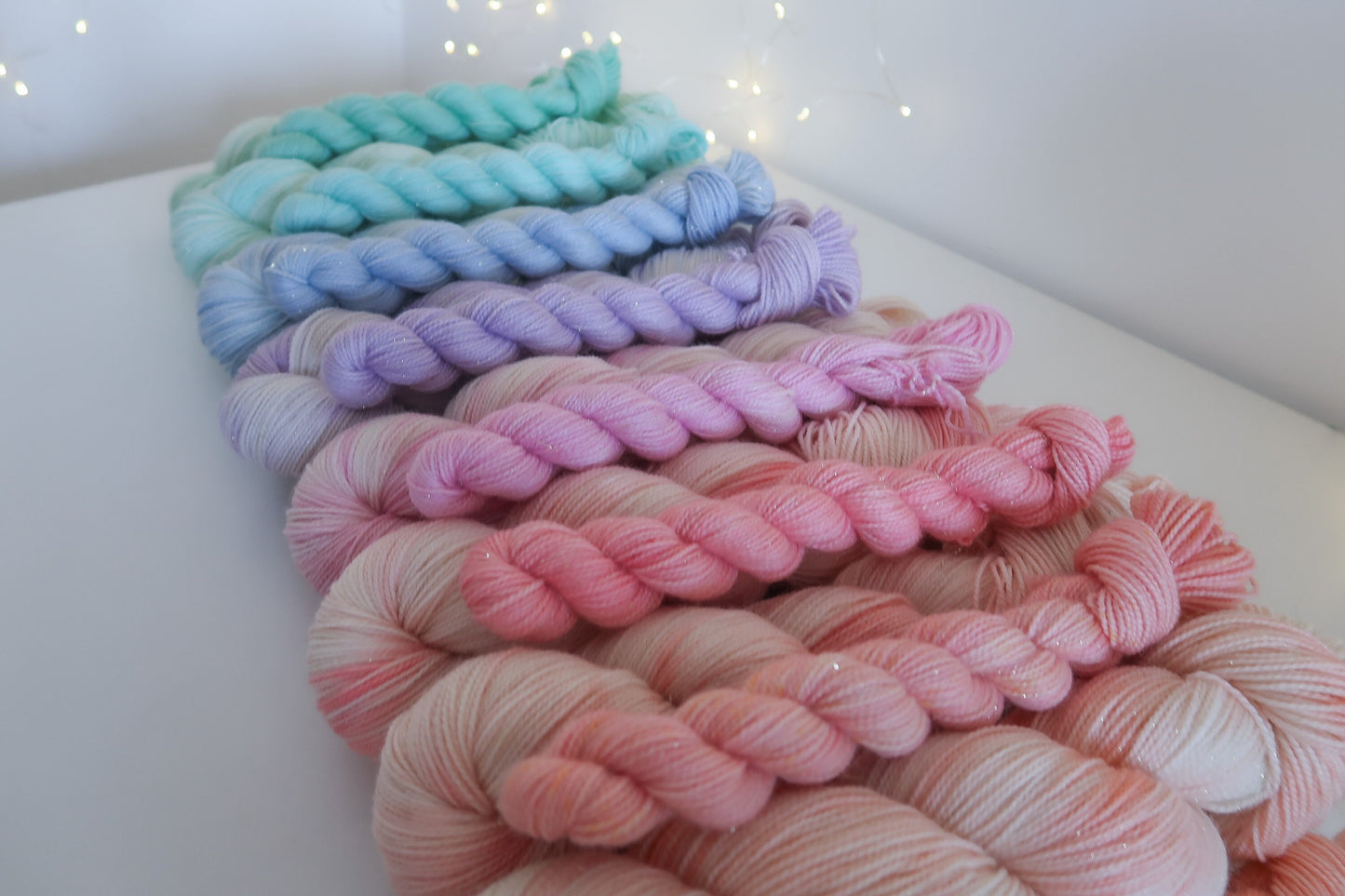 Spring Full Bundle Sock Set // HANDDYED YARN sock, dk, sparkle sock, pastel yarn, custom yarn