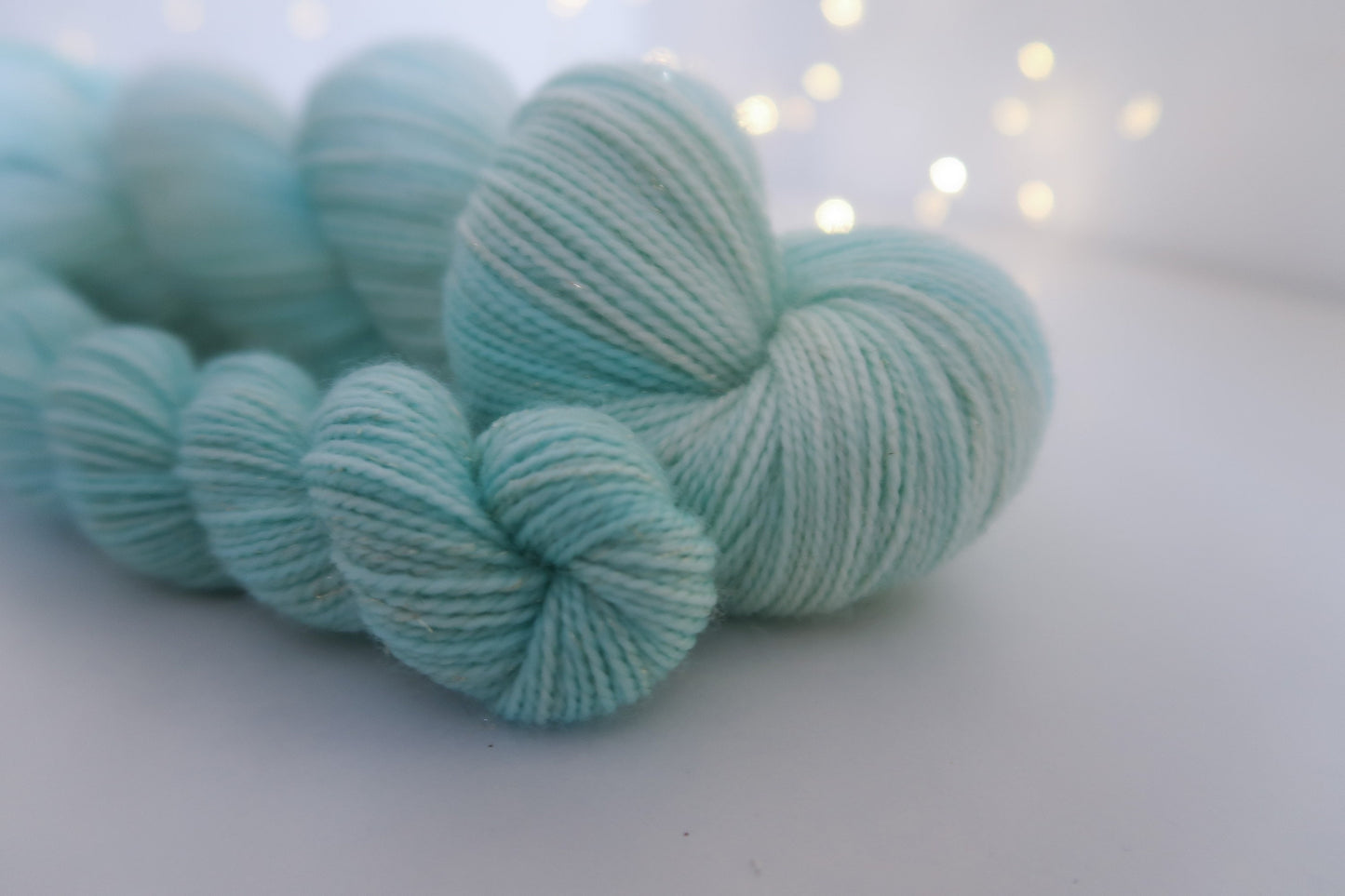 Morning Frost Sock Set // HANDDYED YARN sock, dk, sparkle sock, pastel yarn, custom yarn